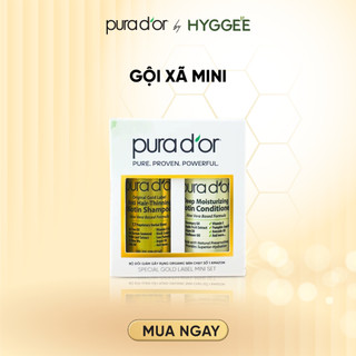  Combo Minisize Pura D’or Biotin Gold Label 30ml – Dầu Gội + Dầu Xả Hữu Cơ Ngăn Rụng 