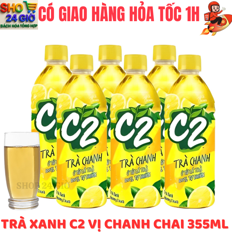 Trà Xanh C2 Vị Chanh 1 Lốc 6 Chai 355ml
