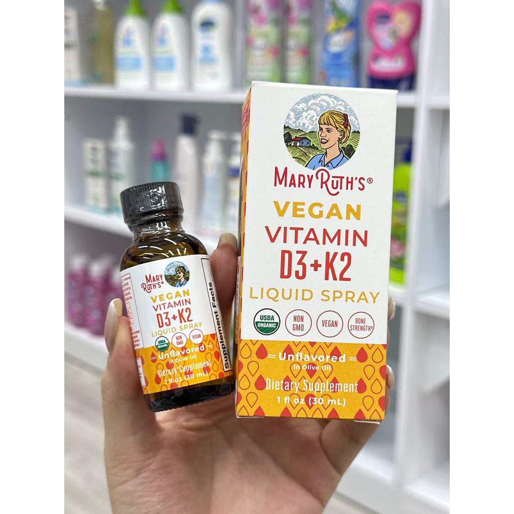 Mary Ruth’s Vitamin D3K2 hữu cơ thuần chay cho bé từ 6 tháng tuổi