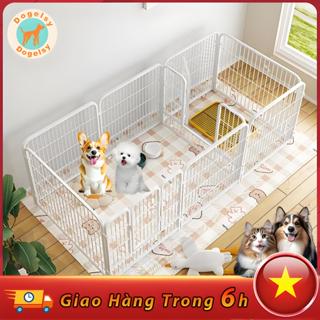  🐈Dogelsy🐕Hàng Rào Quây Cho Chó Bộ 6 7 9 tấm Ghép Chuồng Quây Nan Ống Sơn Tĩnh Điện Dành Cho Chó Lớn 