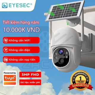   Hạn ngạch 4G MIỄN PHÍ không giới hạn  Camera quan sát EYESEC 4G sử dụng năng lượng mặt trời chống nước bảo hành 1 nă 