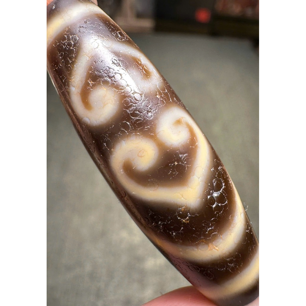 rất hiếm gặp DZI 2 MẮT KIM CANG TÂM PHẬT