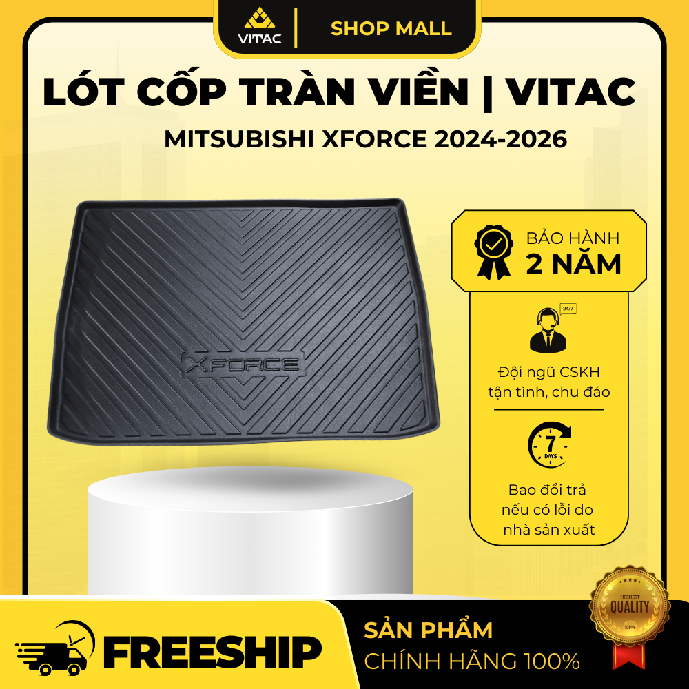 VITAC MALL - THẢM LÓT CỐP Ô TÔ XE MITSUBISHI XFORCE 2024 - 2026