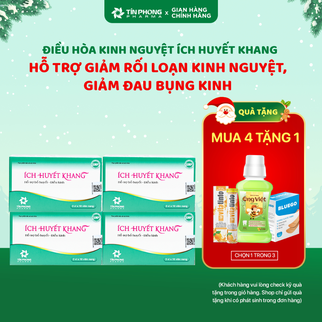 TPBVSK ÍCH HUYẾT KHANG Hỗ Trợ Điều Hòa Kinh Nguyệt, Hỗ Trợ Giảm Đau Bụng Kinh