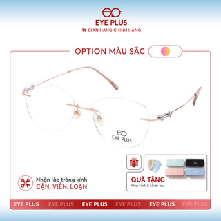  Kính Cận Gọng Khoan Dáng Mắt Mèo 6086 Eye Plus Titanium Mảnh Nhẹ – Kiểu Dáng Thời Trang Sang Trọng 