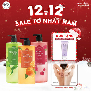 No.044 Sữa tắm 900g dưỡng trắng hương trái cây Happy Bath Fruits Berry Punch Body Wash 900g 