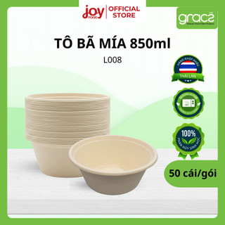  50 TÔ BÃ MÍA GRACZ DÙNG 1 LẦN 850ML ĐỰNG BÚN MIẾN CHÁO PHỞ KÈM NẮP BÃ MÍA L008 