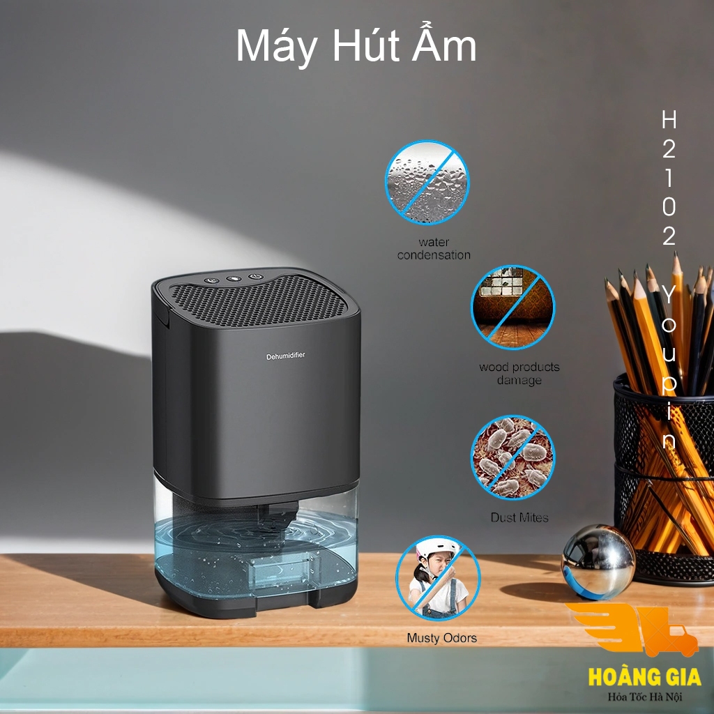 Máy Hút Ẩm H2102 DEHUMIDIFIER - Máy Hút Ẩm Không Khí Thông Minh Gia Đình DEHUMIDIFIER Dung Tích Lớn