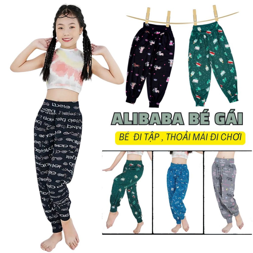 Quần Alibaba Bé Gái - Quần Cho Bé Gái Từ 13kg Đến 45kg Mặc Đi Tập Đi Chơi  Cá Tính - Loci Shop