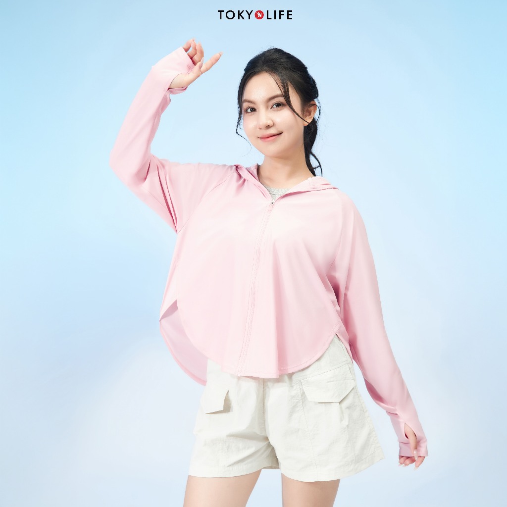 [KOL x TokyoLife]  Áo khoác chống nắng chống tia UV Nữ SunStop Ice làm mát mũ rộng vành 40003400 F9UVJ095R TOKYOLÌFE | BigBuy360 - bigbuy360.vn
