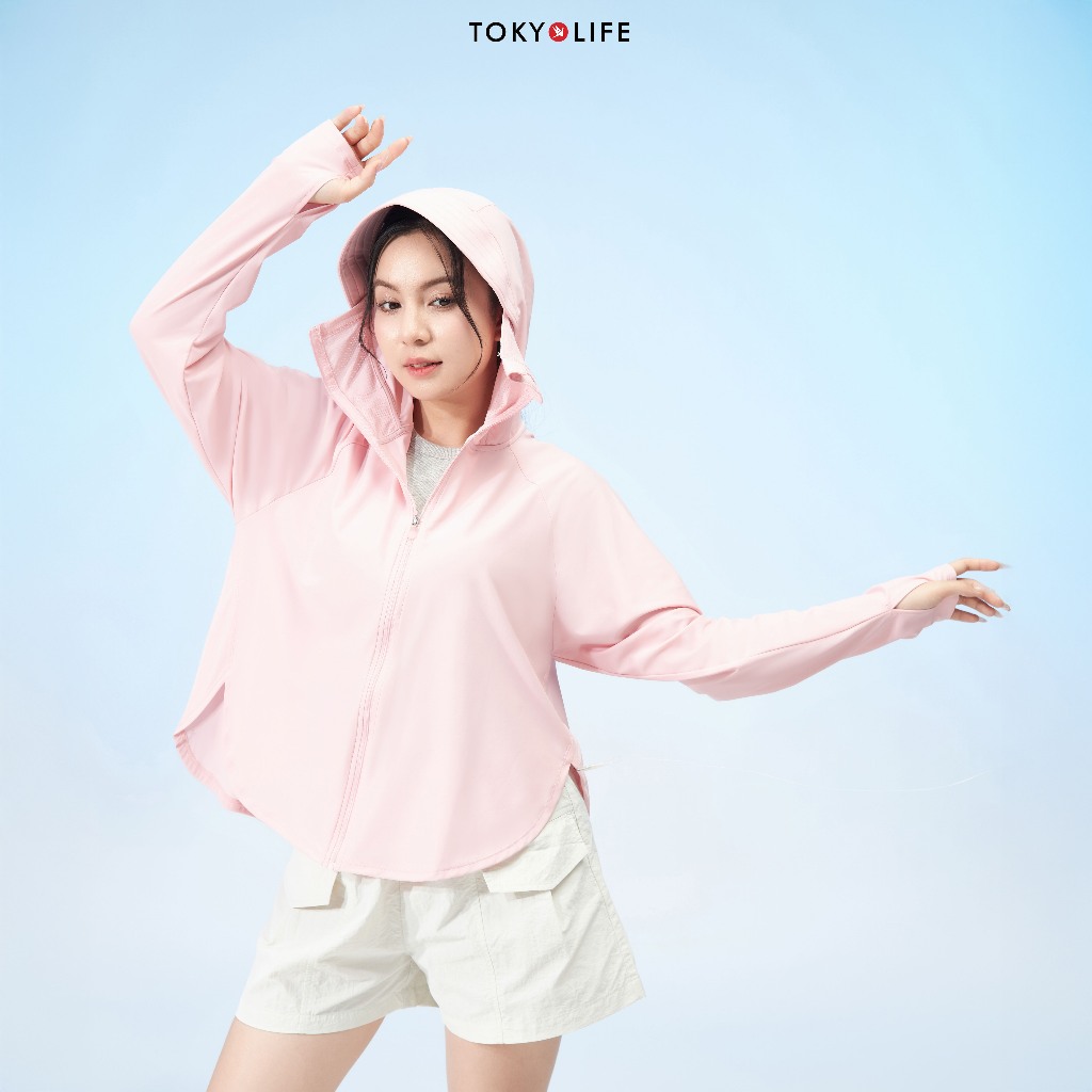 [KOL x TokyoLife]  Áo khoác chống nắng chống tia UV Nữ SunStop Ice làm mát mũ rộng vành 40003400 F9UVJ095R TOKYOLÌFE | BigBuy360 - bigbuy360.vn