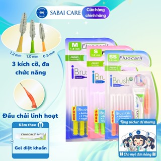  Bàn chải kẽ răng Sabai Fluocaril Thái Lan bàn chải kẽ cho răng niềng bàn chải vệ sinh mắc cài 