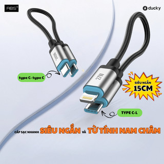 Cáp ngắn sạc nhanh RBS và Cuktech từ tính USB-C To C 240w 5A | Hỗ Trợ PD 3.1, Chíp E-marker, BH12T