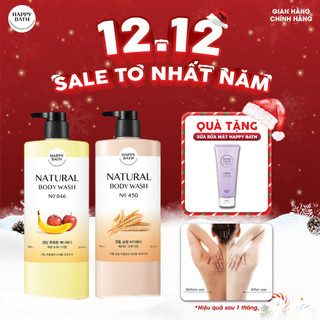  Sữa Tắm Happy Bath Natural An Toàn Cho Cả Mẹ Bầu Và Em Bé Sữa Tắm Dưỡng Trắng Cho Da Nhạy Cảm 900G 