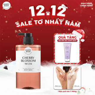   No.254  Sữa Tắm Happy Bath Chứa AHA Tẩy Da Chết Dịu Nhẹ Se Khít Lỗ Chân Lông Phù Hợp Cho Da Mụn 