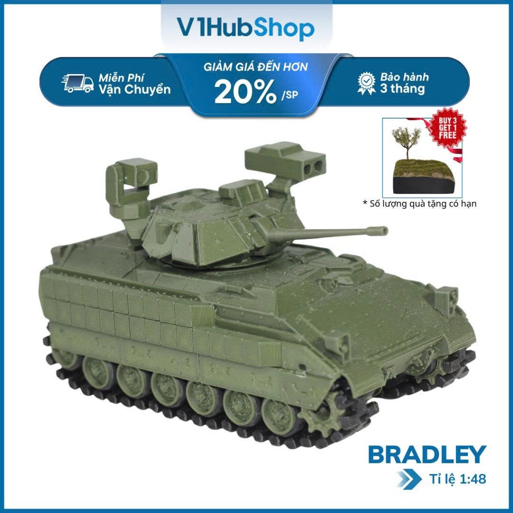 Mô hình xe bọc thép bộ binh Mỹ M2A3 Bradley | Xe quân sự Mỹ tỉ lệ 1/48