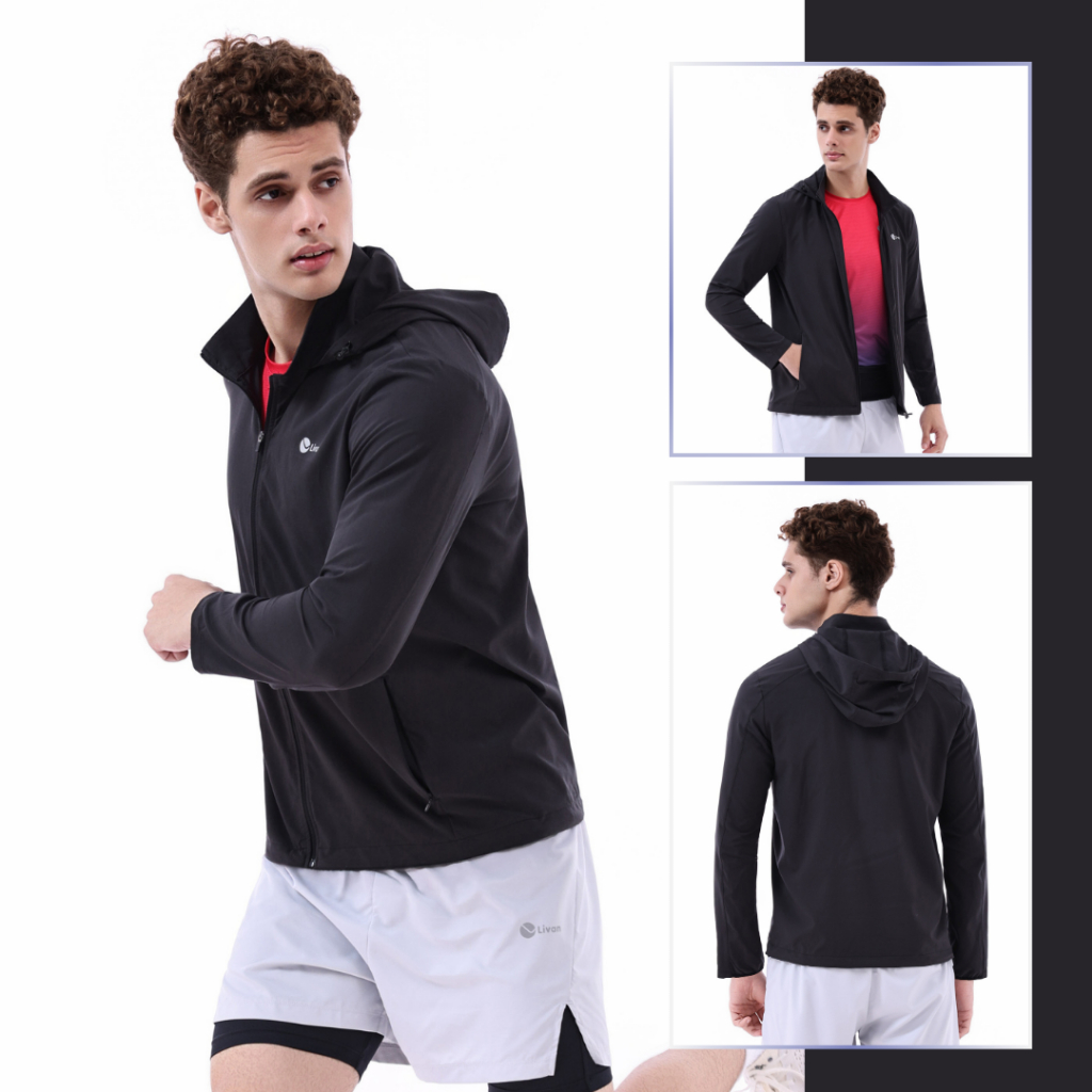 Áo Khoác Gió Thể Thao Nam 1 Lớp Siêu Nhẹ Livan Sport LV25W04M607, Áo Khoác Gió Nhẹ Nam Thu Đông