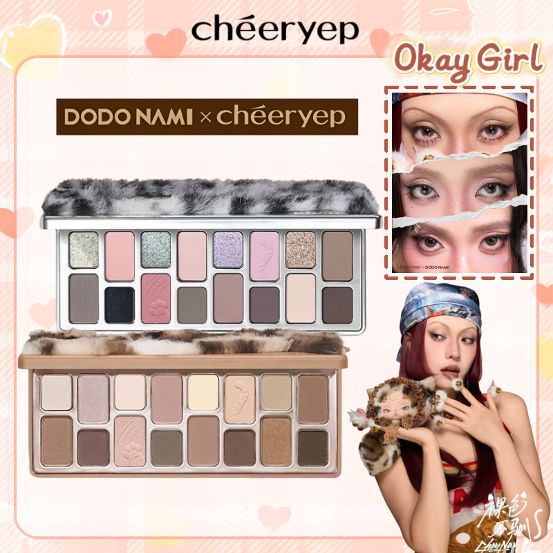 Cheeryep Bảng Phấn Mắt 16 Màu Qianyan Trang Điểm Hàng Ngày Phong Cách Nữ Tính