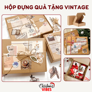  Hộp quà carton đựng quần áo mỹ phẩm đồ handmade hộp giấy kraft tự decor tặng sinh nhật giáng sinh Zeno 