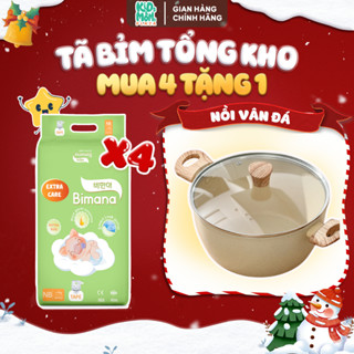   4E   TẶNG NỒI VÂN ĐÁ 20CM  COMBO 4 BỊCH tã bỉm Bimana Extra Care mỏng thấm tốt tiết kiệm đủ size 