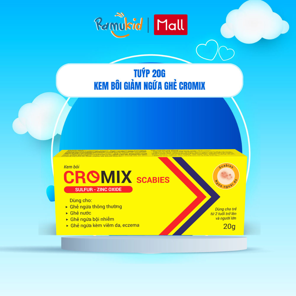 Kem Bôi Da Giảm Ngứa Ghẻ Cromix 20g - Giảm Ngứa, Giảm Ghẻ, Dùng Được Cho Cả Trẻ Em