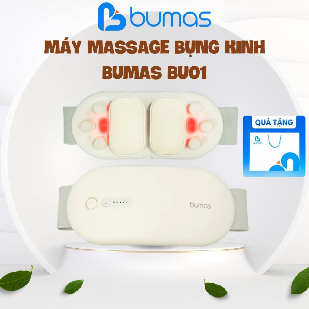Đai Chườm Nóng Massage Bụng BUMAS BU01 - Massage Giảm Đau Bụng Kinh - Quà Tặng Cho Bạn Gái