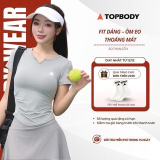  Áo Tập Gym Yoga Cổ V Ngắn Tay Chất Thun Lạnh Thấm Hút Mồ Hôi Tốt AOCOC06 
