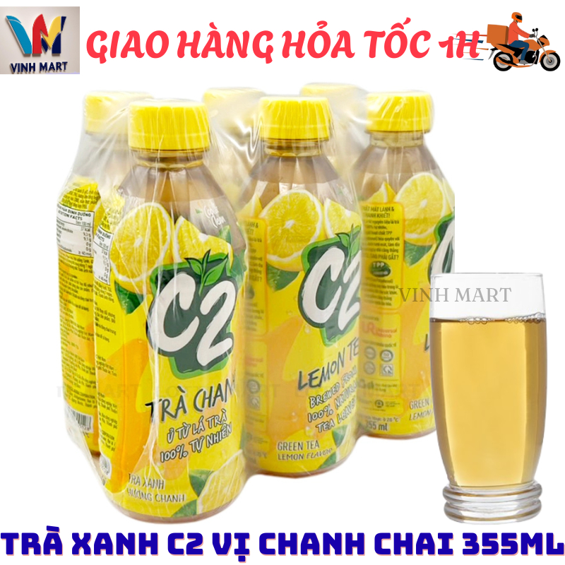 Trà Xanh C2 Vị Chanh 1 Lốc 6 Chai 355 Ml