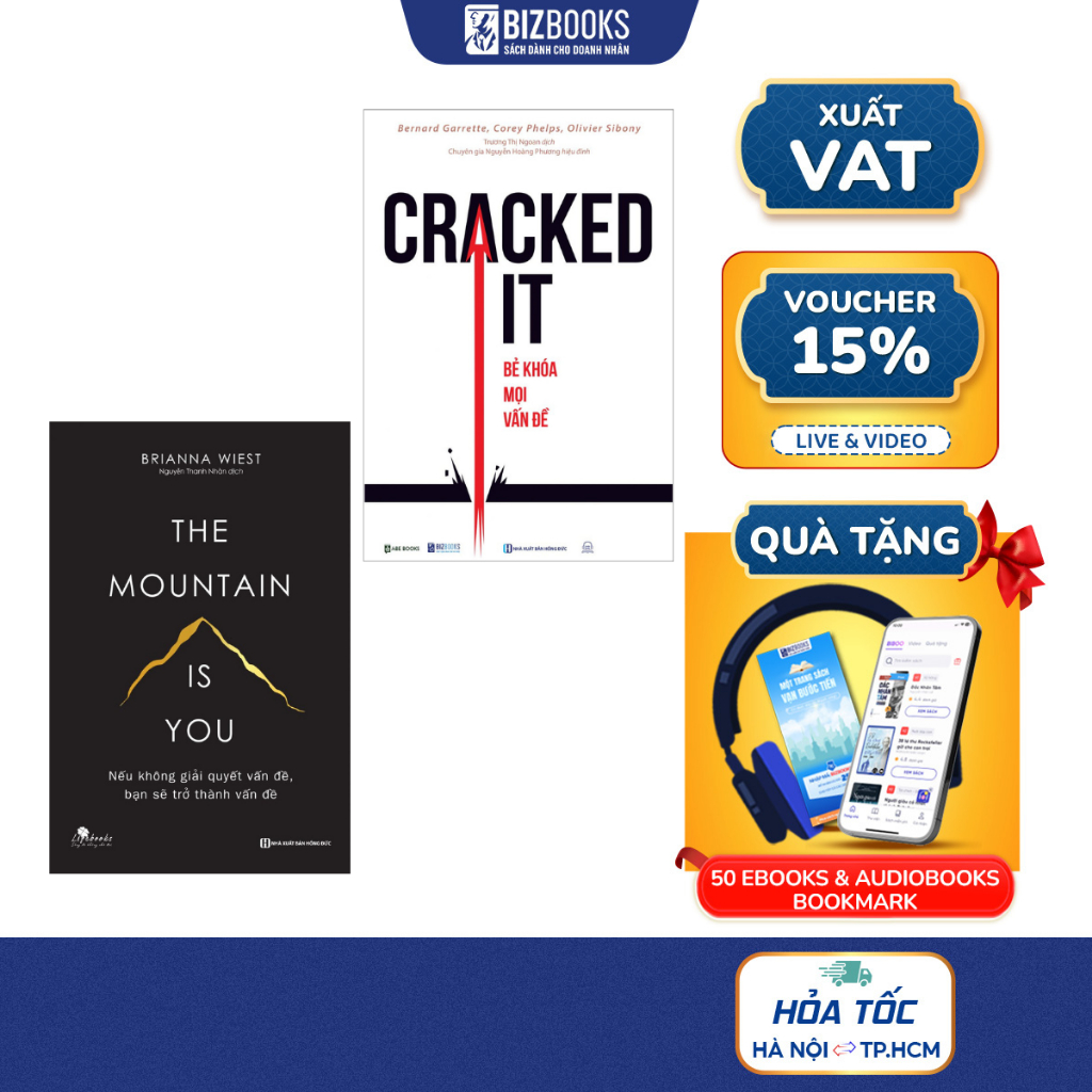 BỘ 2 SÁCH: The mountain is you: Nếu không giải quyết vấn đề, bạn sẽ trở thành vấn đề & Cracked It: B