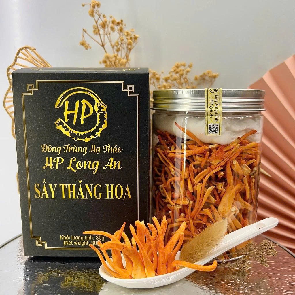 Đông Trùng Hạ Thảo Sấy Thăng Hoa HP Long An - Hộp 30g, loại 2