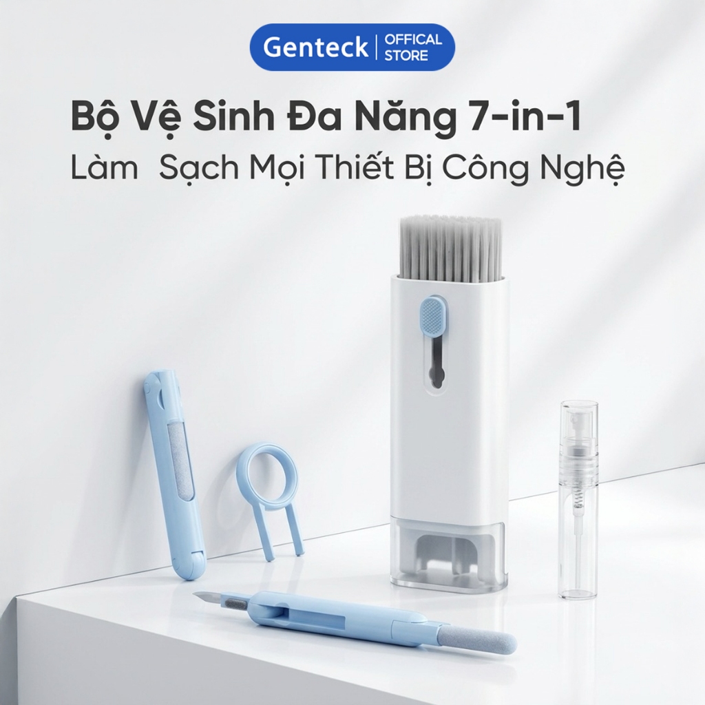 Bộ Dụng Cụ Vệ Sinh Laptop Macbook Bàn Phím SMTech Dụng Cụ Làm Sạch Tai Nghe Airpod Đa Năng 7in1