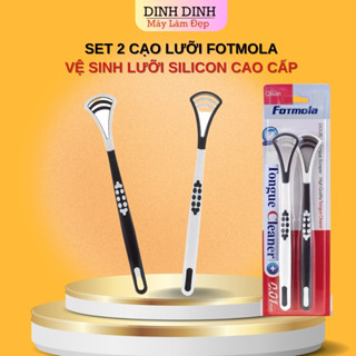 Cây cạo lưỡi SET 2 CHIẾC (nạo lưỡi) Fotmola Silicon, vệ sinh lưỡi giúp làm sạch miệng, hơi thở thơm mát
