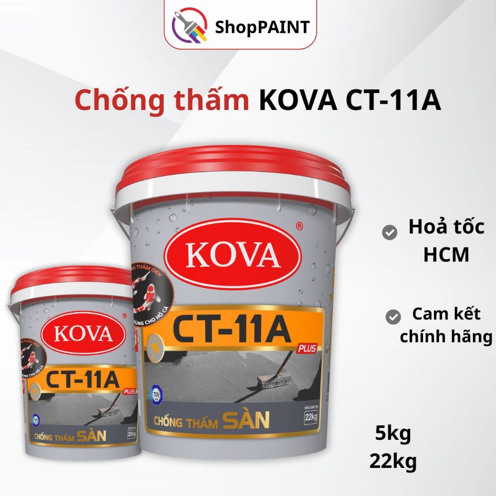 Chống Thấm Kova CT-11A ĐEN ,Chống Thấm Hồ Cá Koi, Chính Hãng