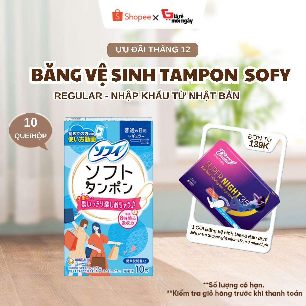 BĂNG VỆ SINH SOFY TAMPON REGULAR -10 QUE