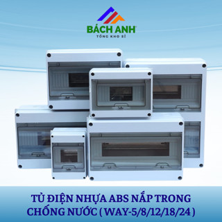  Tủ điện nhựa ABS model Way-5 8,12,18,24  lắp nổi chống nước chuẩn IP65  