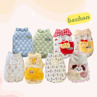  Áo phao caro cho chó mèo quần áo thú cưng mùa đông BECHON 