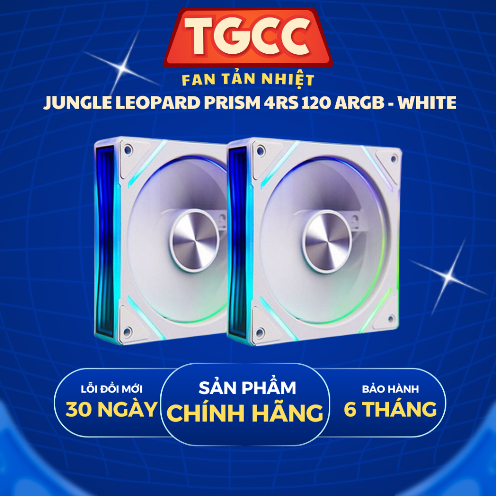 Fan Jungle Leopard PRISM 4RS 120 ARGB - White Hàng New