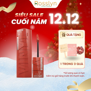  Son Bóng Maybelline New York Superstay Vinyl Ink 4.2ml Bền Màu Nhẹ Môi Rosslyn 