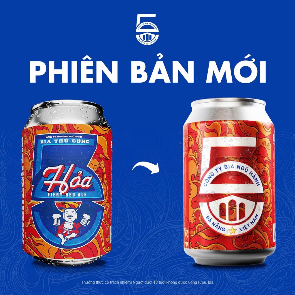 Thùng Bia Hỏa lon 330ml x 20/Bia Ngũ Hành/Bia thủ công/Bia lon, độ cồn 6.8%/Craft beer/Fiery Red Ale