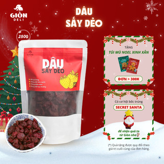  Dâu Sấy Dẻo Không Đường - Chua ngọt tự nhiên ăn vặt healthy - GIÒN DELI 