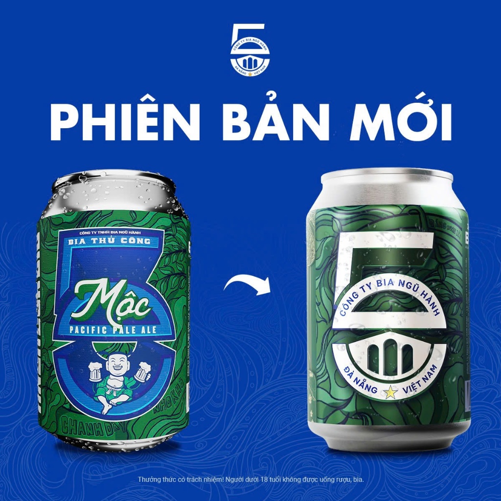 Thùng Bia Mộc lon 330ml x 20/Bia Ngũ Hành/Bia thủ công/Bia lon 330ml, độ cồn 5.2%/Craft beer