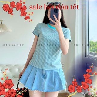  Áo Thun Sọc Ngang Form Babytee  Màu Trung Tính Áo Form Vừa  BBT25 