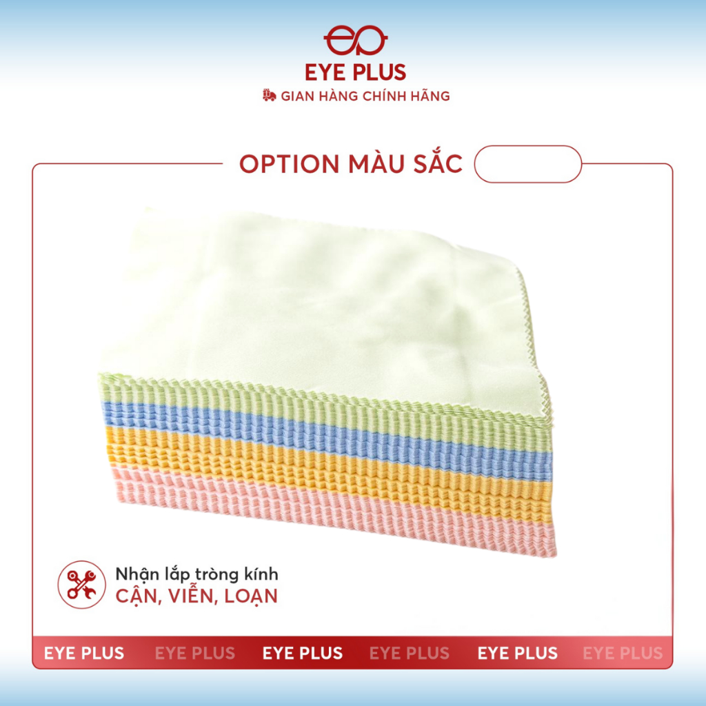Khăn Lau Kính Mắt EYE PLUS Chuyên Dụng Vải Cotton Mềm Dày Dặn (1 miếng)