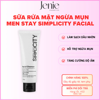 Sữa rửa mặt cho nam sạch dầu nhờn ngừa mụn Men Stay Simplicity Facial Cleanser 100g srm
