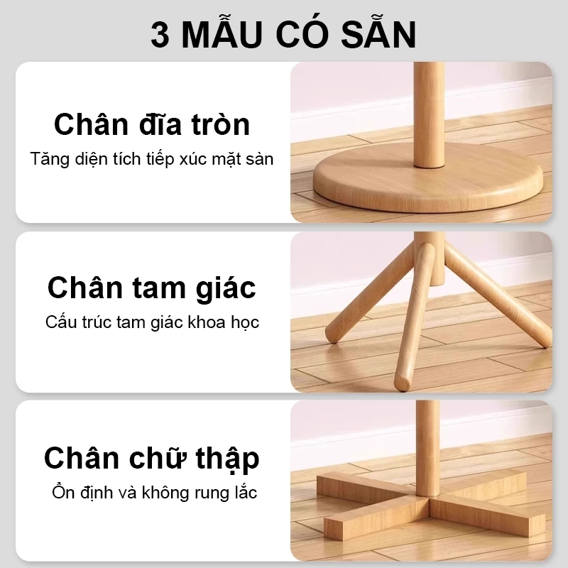 SUNNY BIERE Cây Treo Quần Áo Bằng Gỗ Treo Áo Khoác Phụ Kiện Trang trí Phòng Khách Phòng Ngủ | BigBuy360 - bigbuy360.vn