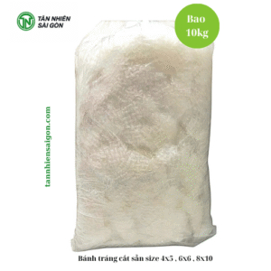 Bánh tráng Tân Nhiên cắt sẵn (Bao 10kg , SIZE bánh 4x5 )