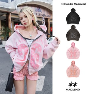  Áo Khoác Nam Nữ Mặc Mùa Đông Hoodie Zip 2026 MADMIND K1 - Màu Nâu  Xám  Hồng Cam  Hồng Nhạt 