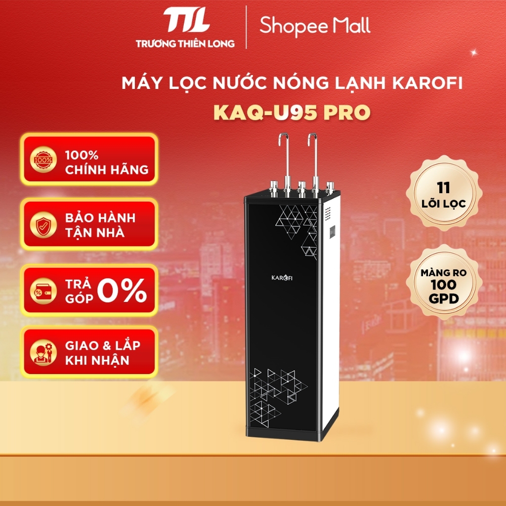 [Shopee - Lắp đặt 0Đ HN HCM] KAD-D66S - Máy Lọc Nước Nóng Lạnh Karofi KAD-D66S
