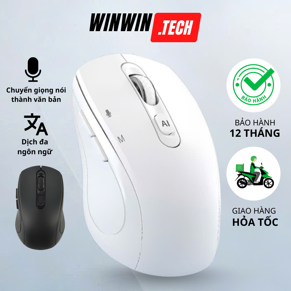 Chuột AI Thông Minh A7/A9 - Nhận Diện Giọng Nói Tiếng Việt Chính Xác - Chuyển Giọng Nói Thành Văn Bản - Phiên Dịch | BigBuy360 - bigbuy360.vn
