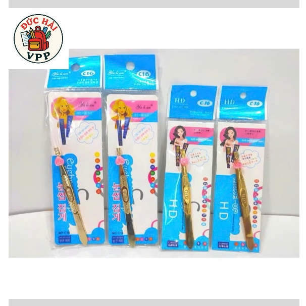 Nhíp nhổ lông vàng loại tốt-Nhíp Nhổ Lông Tóc-nhíp nhổ lông vỉ 12 chiếc